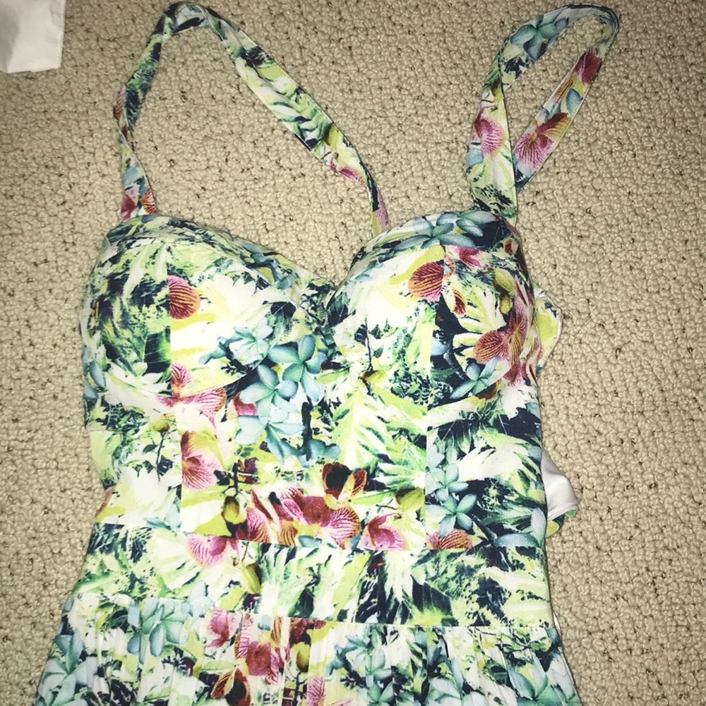 Printed high low dress